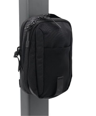 Maglo magnetic gym phone bag — front view black