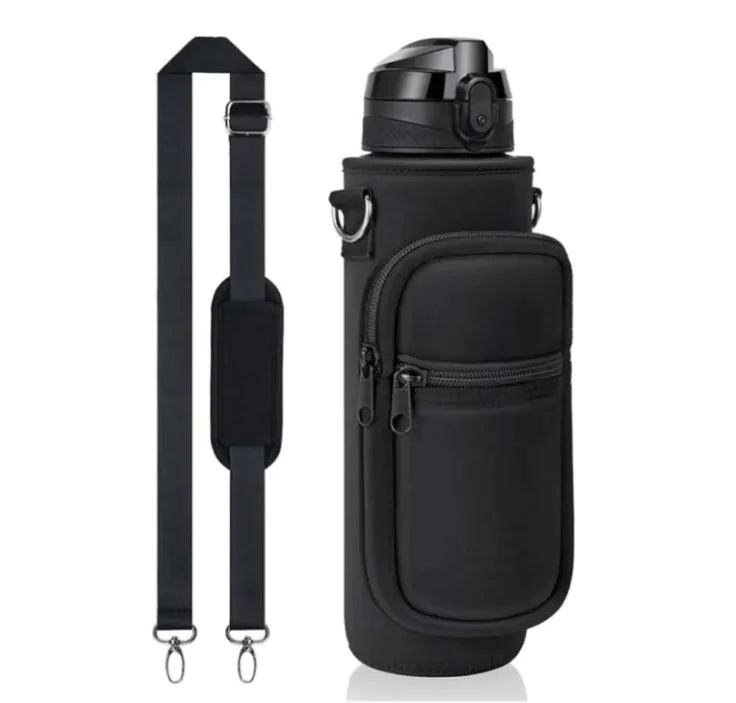 Maglo neoprene water bottle cover — black fits Nalgene and Stanley